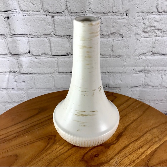 Mccoy Other - Vintage Cream and Gold Ribbed McCoy Vase